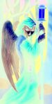  andromorph anthro avian bird bombayeen_(artist) card hi_res intersex magic major_arcana owl solo tarot_card the_hermit_(tarot) 
