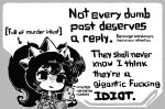  1girl ashley_(warioware) cellphone dress english_text greyscale hairband hand_up holding holding_phone inawon long_hair long_sleeves looking_at_phone monochrome phone profanity smartphone solo text_focus twintails upper_body v-shaped_eyebrows warioware 