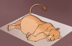  after_vore belly big_belly eyes_closed felid female feral feral_pred lion lying mammal on_side pantherine resting solo thatgryphonguy vore 