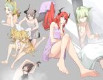  amiya_(arknights) animal_ear_fluff animal_ears applying_lotion arknights barefoot blonde_hair bra broken_horn cat_ears cat_girl ceobe_(arknights) closed_eyes closed_mouth completely_nude covering covering_breasts dog_ears dog_girl drying drying_hair fox_ears fox_girl frown green_eyes green_hair highres horns kal&#039;tsit_(arknights) liang_chan_xing_make_tu long_hair looking_at_another looking_at_viewer lotion medium_hair naked_towel nude one_eye_closed open_mouth panties purple_eyes quercus_(arknights) rabbit_ears rabbit_girl red_eyes shaking_head shirt sitting surtr_(arknights) toes towel underwear vulcan_(arknights) white_panties yellow_eyes 