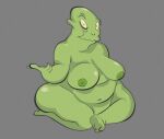  alien bald belly big_breasts breasts comedy_central eye_bags eyelashes female fupa futurama green_body grey_background hi_res jodero mature_female navel nipples not_furry old overweight overweight_female shaded simple_background simple_shading sitting smile smiling_at_viewer solo yellow_eyes 