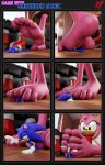  3d_(artwork) 5_toes absurd_res amy_rose anthro barefoot bound digital_media_(artwork) duo feet female foot_fetish foot_focus foot_play forced hi_res humanoid_feet joxyfoxy male male/female micro plantigrade sega size_difference soles sonic_the_hedgehog sonic_the_hedgehog_(series) toes trampling underfoot 