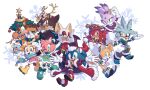  1other 5boys 5girls absurdres alternate_costume amy_rose animal_ears animal_nose antlers aqua_eyes arm_up arms_up artist_name bare_shoulders bat_ears bat_girl bat_wings belt black_belt black_footwear black_fur black_thighhighs blaze_the_cat blue_eyes blue_footwear blue_fur blue_jacket blue_scarf blue_skin body_fur boots bow bowtie bracelet breasts brown_cape brown_capelet brown_eyes brown_footwear brown_fur buttons cape capelet cat_ears cat_girl cheese_(sonic) christmas_tree closed_eyes closed_mouth coat colored_skin cream_the_rabbit creature decorations deer_antlers dress earrings elbow_gloves english_commentary evan_stanley eyelashes eyeshadow fake_antlers fang footwear_bow forehead_jewel fox_boy fox_ears fox_tail fur-trimmed_cape fur-trimmed_capelet fur-trimmed_coat fur-trimmed_dress fur-trimmed_footwear fur-trimmed_gloves fur-trimmed_headwear fur-trimmed_jacket fur_trim furry furry_female furry_male garter_belt gem gloves gold_trim green_bow green_cape green_capelet green_dress green_eyes green_footwear green_hairband green_jacket green_pantyhose grey_fur hairband hand_up hands_up hat hedgehog hedgehog_ears hedgehog_girl hedgehog_tail high_heels highres holding holding_stick jacket jewelry juliet_sleeves knuckles_the_echidna leg_up lipstick long_sleeves looking_at_viewer looking_to_the_side makeup medium_breasts mini_wings multiple_boys multiple_girls multiple_tails one_eye_closed open_clothes open_coat open_jacket open_mouth orange_bow orange_bowtie orange_fur orange_headwear pants pantyhose pink_coat pink_dress pink_fur pom_pom_(clothes) puffy_sleeves purple_capelet purple_dress purple_eyes purple_fur purple_gemstone purple_pants rabbit_ears rabbit_girl red_coat red_dress red_eyes red_eyeshadow red_footwear red_fur red_headwear rouge_the_bat santa_costume santa_hat scarf shadow_the_hedgehog silver_the_hedgehog simple_background sleeveless sleeveless_dress smile snowflakes sonic_(series) sonic_the_hedgehog standing star_(symbol) stick sticks_the_badger striped striped_dress striped_pantyhose tail tassel teeth thighhighs tongue topknot two-tone_dress two-tone_footwear two-tone_fur two_tails white_background white_footwear white_fur white_gloves wings winter_clothes yellow_eyes yellow_footwear yellow_fur yellow_pantyhose 