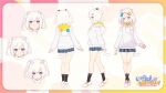  animal_ears black_choker black_socks blue_eyes choker etotama ferret ferret_ears ferret_girl ferret_symbol ferret_tail hair_ornament hair_tie hairclip hood hoodie izu-tan izutan1127 long_sleeves multiple_angles neckerchief pleated_skirt shoes short_hair skirt smile sneakers socks solo sweater virtual_youtuber white_background white_hair white_hoodie white_sweater 