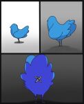  animal animal_focus bird commentary ganondoodle gradient_background highres meme no_humans symbol-only_commentary twitter twitter_bird twitter_logo twitter_x_logo x_anus 