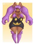  2023 absurd_res anthro artist_name clothed clothing digital_media_(artwork) fingers front_view gammainks generation_4_pokemon hi_res hybrid looking_at_viewer lopunny nintendo pokemon pokemon_(species) simple_background solo 