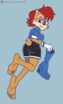  archie_comics barefoot blue_eyes feet female hair hi_res looking_back mammal mrchasecomix red_hair rodent sally_acorn sciurid sega soles solo sonic_the_hedgehog_(archie) sonic_the_hedgehog_(comics) sonic_the_hedgehog_(series) toes tree_squirrel 
