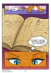  absurd_res anthro book comic dialogue dragon elicitie female friendship_is_magic hasbro hi_res my_little_pony scalie smolder_(mlp) solo tail 