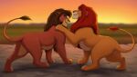  countershade_face countershade_fur countershade_torso countershading disney duo felid feral fur kovu lion male mammal mane pantherine paws quadruped reallynxgirl simba smile tail tail_tuft the_lion_king tuft whiskers 