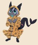  2023 anthro blue_eyes clothing costume cute_fangs digital_media_(artwork) hi_res looking_at_viewer mangoyena notched_ear open_mouth simple_background solo 