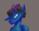  black_hair blue bovid caprine curled_hair hair mammal painted portrait tess_(disambiguation) 