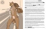  2021 5_fingers abs absurd_res anthro anthrofied artist_name aviator_glasses balls big_balls big_penis biped black_text bottomless bottomless_anthro bottomless_male brown_balls brown_body brown_fur brown_penis canid canine canis carrying_penis character_name clothed clothing coyote cross cross_necklace digital_drawing_(artwork) digital_media_(artwork) disembodied_penis english_text eyewear fingers franubis fur genitals hi_res huge_balls huge_penis humanoid_genitalia humanoid_penis hyper hyper_genitalia hyper_penis jewelry logo male mammal muscular muscular_anthro muscular_male necklace null orange_eyewear orange_sunglasses partially_clothed partially_clothed_anthro partially_clothed_male partially_colored penis road scp-2547-1 scp_foundation signature simple_background solo standing story story_in_picture sunglasses text vein veiny_penis 
