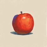  apple commentary_request fjsmu food food_focus fruit grey_background highres no_humans original red_apple shadow still_life 