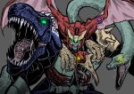  alien armor beast_wars beast_wars_neo clenched_teeth elasmosaurus fangs giganotosaurus green_eyes head_wings highres looking_at_viewer magmatron mecha oohara_tetsuya predacon quetzalcoatlus robot saliva saliva_trail science_fiction shoulder_armor solo teeth transformers wings 