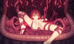  1girl anal blush completely_nude hair_between_eyes highres long_hair lying nipples nude ohlia on_back pussy red_eyes red_hair shakugan_no_shana shana solo spread_legs sweat tentacles very_long_hair 