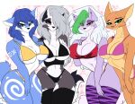  absurd_res anthro bedroom_eyes big_breasts bikini breasts canid canid_demon canine canis clothing demon diane_foxington digital_drawing_(artwork) digital_media_(artwork) digital_painting_(artwork) dreamworks female female/female five_nights_at_freddy&#039;s five_nights_at_freddy&#039;s:_security_breach fox group hair hellhound helluva_boss hi_res james_andromeda krystal leggings legwear long_hair looking_at_viewer loona_(helluva_boss) mammal narrowed_eyes nintendo pinup pose roxanne_wolf_(fnaf) scottgames seductive sexy_eyes star_fox steel_wool_studios swimwear the_bad_guys thick_thighs wide_hips wolf 