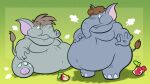  after_transformation apple elephant elephantid food fruit implied_transformation mammal morbidly_obese obese overweight plant power_up proboscidean super_mario_bros_wonder transformation trevor-fox weight_gain 