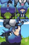  absurd_res anal anal_penetration anthro anus big_butt big_penis bodily_fluids bulge bulge_size_difference butt comic crying doggystyle duo from_behind_position generation_4_pokemon generation_8_pokemon genitals hi_res lucario male male/male moan mouth_closed muscular muscular_male nintendo obstagoon penetration penis pokemon pokemon_(species) rough_sex sex size_difference smaller_penetrated spread_anus spreading srmko tears thick_thighs 