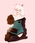  allyleekat anthro baggy_clothing blep bovid caprine clothing deltarune eyes_closed eyewear footwear fur glasses goat hi_res hoodie legwear male mammal ralsei smile socks solo stockings tongue tongue_out topwear undertale_(series) white_body white_fur 