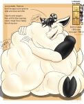  abdominal_bulge anthro belly black_hair bovid bunny_the_goat caprine caprine_demon demon duo embrace felloweirdo goat goat_demon hair hi_res hug male male/male mammal oral_vore red_eyes vore white_body 