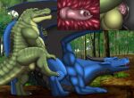  anal animal_genitalia animal_penis anthro anthro_on_feral anthro_penetrating anthro_penetrating_feral ass_up balls bestiality crocodile crocodilian crocodylid dragon duo elbestia feral feral_penetrated forest forest_background forest_sex genitals horn internal knot male male/male male_penetrated male_penetrating male_penetrating_male nature nature_background open_mouth penetration penis plant raised_tail reptile reptilian_tail scalie sex syrazor tail tree vein veiny_penis wings 