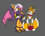  2023 age_difference anthro bat bat_wings big_breasts bigdad breasts canid canine clothing colored duo ear_piercing ear_ring female footwear fox high_heels jewelry large_wings larger_female male male/female mammal membrane_(anatomy) membranous_wings miles_prower nickanater1_(artist) older_female piercing ring_piercing rouge_the_bat sega size_difference sonic_the_hedgehog_(series) spread_wings third-party_edit wings younger_male 