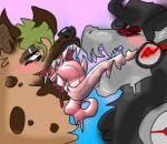  anthro dripping duo female female_hyena french_kissing gaping_mouth girly_hyena green_hair hair hyena hyena_kiss kissing low_res machine male male/female mammal meme moan open_mouth protogen red_eyes spots spotted_body spotted_hyena teeth the_artist_was_a_friend_back_in_highschool_who_does_not_wish_to_be_tagged. tongue tongue_out vannie_the_hyena w31rd 