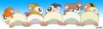  2020 black_body black_fur brown_body brown_fur brown_hair butt cricetid featureless_crotch female feral fur gradient_background group hair hamster hamtaro hamtaro_(series) hi_res jingle_(hamtaro) looking_at_viewer looking_back looking_back_at_viewer male mammal orange_body orange_fur panda_(hamtaro) pashmina_(hamtaro) pichu90 pink_scarf rear_view rodent scarf signature simple_background sparkle_(hamtaro) tan_body tan_fur white_body white_fur 