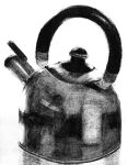  commentary dated_commentary greyscale kamitani_takahiro kettle medium_request monochrome no_humans pixiv still_life 