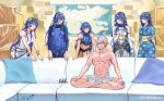  6+girls abs blush casting_couch couch fire_emblem fire_emblem_awakening fire_emblem_cipher fire_emblem_heroes harem highres indian_style lucina_(fire_emblem) lucina_(valentine)_(fire_emblem) meme multiple_girls multiple_persona official_alternate_costume on_couch piper_perri_surrounded_(meme) robin_(fire_emblem) robin_(male)_(fire_emblem) sitting smile surrounded topless_male yusi_(yushiart) 