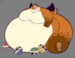  2023 absurd_res anthro belly big_belly big_butt bigtimekudo blush butt clothing colored colt_(notabird) coltshi digital_media_(artwork) dinosaur footwear footwear_only hi_res male mammal mario_bros morbidly_obese morbidly_obese_anthro mostly_nude nintendo nude obese obese_anthro overweight overweight_anthro overweight_male reptile scalie shoes shoes_only signature simple_background smile solo tail thick_thighs wide_hips wings yoshi 