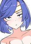  1girl blue_eyes blue_hair breasts catria_(fire_emblem) cleavage collarbone fire_emblem fire_emblem:_mystery_of_the_emblem fire_emblem:_shadow_dragon fire_emblem_echoes:_shadows_of_valentia headband highres looking_at_viewer medium_breasts open_mouth pegasus_knight_uniform_(fire_emblem) short_hair simple_background tavi_(hosheezus) white_background 