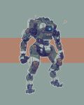  bt-7274 clenched_hands full_body glowing glowing_eye heart mecha no_humans one-eyed priya_johal robot science_fiction solo standing titan_(titanfall) titanfall_(series) titanfall_2 two-tone_background 