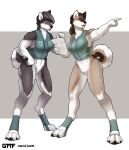  alaskan_malamute anthro canid canine canis domestic_dog duo featureless_crotch female gasmaskfox greenland_dog hi_res maki_(gasmaskfox) mammal nordic_sled_dog sonya_(gasmaskfox) spitz 