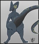  absurd_res anthro big_butt butt demon fangs hi_res invalid_tag iryn_(arbitgon) reptile scalie snake tail teeth 