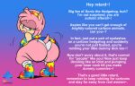  accessory amy_rose anthro autism autism_symbol blush boots clothing eulipotyphlan female footwear fur gradient_background green_eyes hair_accessory hairband hedgehog hi_res mammal pink_body pink_fur sega simple_background solo solo_focus sonic_the_hedgehog_(series) teasing text thong tongue tongue_out twerking underwear unknown_artist 