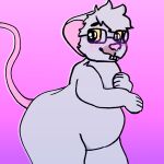  absurd_res anthro belly eyewear facial_piercing fozzov glasses hi_res male mammal murid murine nose_piercing nose_ring piercing rat rectangular_glasses ring_piercing rodent slightly_chubby solo surette_(artist) yellow_sclera 