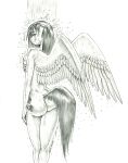  anthro anthrofied baron_engel bathing bedroom_eyes breasts butt cutie_mark equid equine feathered_wings feathers female fluttershy_(mlp) friendship_is_magic hair hasbro hi_res long_hair looking_at_viewer looking_back looking_back_at_viewer mammal my_little_pony narrowed_eyes pegasus rear_view seductive showering solo story story_in_description tail wet wings 