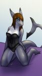  9:16 anthro clothing corset female fish herm hi_res intersex lingerie male marine panties shark topwear underwear 