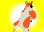  anthro fur hi_res kangaroo larrikins looking_at_viewer macropod male mammal marsupial nude red_(larrikins) red_kangaroo simple_background smile solo 