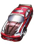  car english_commentary from_above highres honda honda_civic hot_wheels motor_vehicle shadow simple_background spoiler_(automobile) toonzoku vehicle_focus white_background 