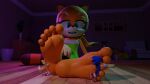  3d_(artwork) 5_toes anthro barefoot canid canine digital_media_(artwork) eulipotyphlan feet feetymcfoot female foot_fetish foot_focus foot_play fox group hedgehog hi_res humanoid_feet male male/female mammal marine_the_raccoon micro miles_prower plantigrade procyonid raccoon sega size_difference soles sonic_the_hedgehog sonic_the_hedgehog_(series) toes trio 