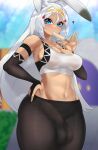  animal_humanoid balls big_balls big_breasts big_penis blue_eyes blush breasts bulge cleavage clothed clothing cygames dragalia_lost eating food genitals gynomorph hair hand_on_hip hi_res huge_thighs humanoid intersex kt80 lagomorph lagomorph_humanoid leporid_humanoid mammal mammal_humanoid midriff navel nintendo penis popsicle question_mark rabbit_humanoid side_boob solo standing thick_thighs translucent translucent_clothing unknown_character white_hair wide_hips 