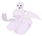  alpha_channel anthro big_breasts breasts cleavage_cutout dragon dreamworks exqmaster female hi_res how_to_train_your_dragon light_fury looking_at_viewer nubless purple_eyes scalie simple_background solo thick_thighs third-party_edit transparent_background western_dragon wide_hips 