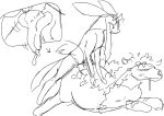  canid canine canis domestic_dog duo eeveelution female feral feral_on_feral frottage generation_4_pokemon glaceon guncht male male/female mammal monochrome nintendo pokemon pokemon_(species) sex sketch unfinished 
