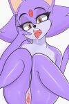  anthro blaze_the_cat bodily_fluids domestic_cat felid feline felis female genital_fluids genitals hand_on_face hi_res legs_together mammal nude purple_body pussy pussy_juice saliva saliva_on_tongue saliva_string sega sh1vss simple_background sonic_the_hedgehog_(series) sweat tail tongue tongue_out white_background 