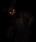  2023 animatronic anthro black_background bow_tie button_(fastener) digital_media_(artwork) five_nights_at_freddy&#039;s five_nights_at_freddy&#039;s_(film) five_nights_at_freddy&#039;s_3 glowing hi_res humanoid hunched_over lagomorph leporid looking_at_viewer looming machine male mammal open_mouth rabbit red_eyes robot scottgames shaded shadowy_figure shockpinkrosary simple_background solo spring_bonnie_(fnaf) springtrap_(fnaf) teeth william_afton_(fnaf) 