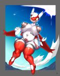  anthro areola big_areola big_breasts big_nipples black_areola black_nipples blush bodily_fluids boots breasts clothing egg female footwear generation_3_pokemon hair hi_res high_heeled_boots high_heels lactating latias legendary_pokemon legwear navel nintendo nipples outie_navel pokemon pokemon_(species) pokemon_egg pregnant pregnant_anthro pregnant_female solo taharon thigh_boots thigh_highs white_body white_hair yellow_eyes 