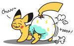  butt clean_diaper clothed clothing diaper diaper_fetish diaper_only digital_media_(artwork) english_text fart feral fur generation_1_pokemon looking_relieved male mammal moon_is_baby nintendo open_mouth pikachu pokemon pokemon_(species) relieved simple_background smile solo tail text topless wearing_diaper yellow_body yellow_fur 