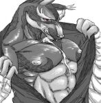  abs anthro clothed clothing licking licking_lips male mammal master_splinter murid murine nipples open_clothing open_robe pecs rat red_eyes robe rodent solo tagme teenage_mutant_ninja_turtles tongue tongue_out 